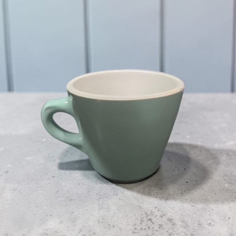 Shenango China Blue Teal Coffee Mug, Interpace M-28 Vintage Cup, Restaurant Ware